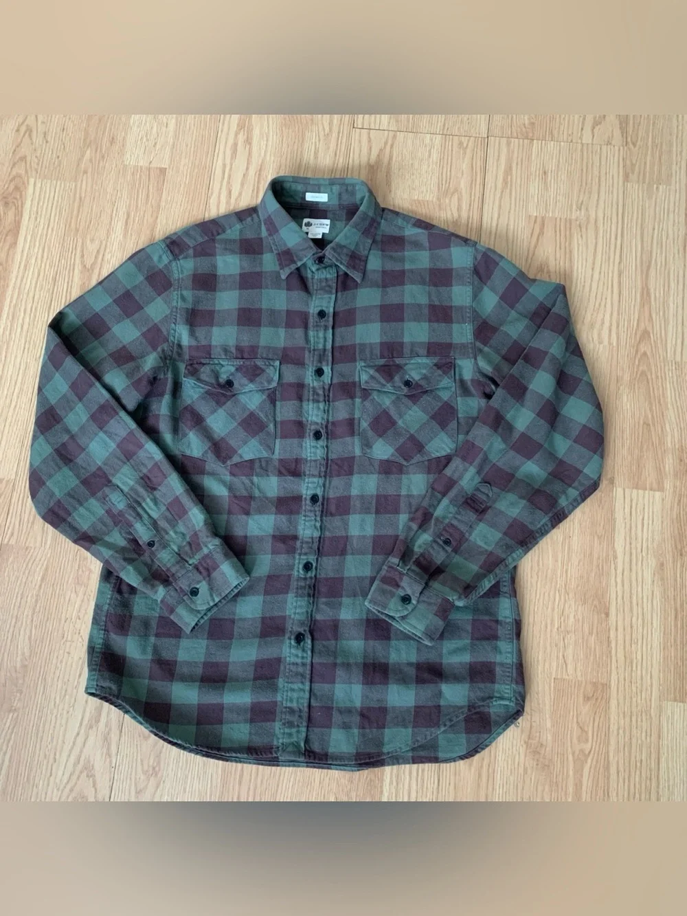 2 J.Crew Shirtings Tailored Fit Buffalo Plaid Flannel Shirts Y2K Western Country